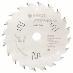 Disco Da Taglio Top Precision Best For Wood 165x20mm T20 Bosch 165x20x30T