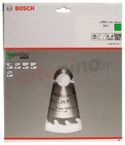 Lama Per Sega Circolare Optiline Wood 200x30mm T24 Bosch -Offerte Bosch Negozio lama per sega circolare optiline wood 200x30mm t24 bosch 28444