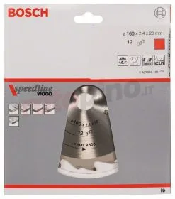 Lama Per Sega Circolare Speedline Wood 160x20mm T12 Bosch -Offerte Bosch Negozio lama per sega circolare speedline wood 160x20mm t12 bosch 28374