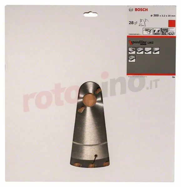 Lama Per Sega Circolare Speedline Wood 300x30mm T28 Bosch 4 Lama Per Sega Circolare Speedline Wood 300x30mm T28 Bosch - immagine 2