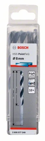 Punta 8mm (10pezzi) Bosch HSS PointTeQ