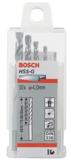 Punte Per Metallo HSS-G, DIN 338 Bosch 2608595056