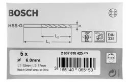 Punte Per Metallo HSS-G, DIN 340 Bosch 2608596817
