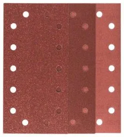 Set Di 10 Pezzi Di Carta Abrasiva Per Levigatrici Orbitali G60, 120, 180 Bosch 2609256B25