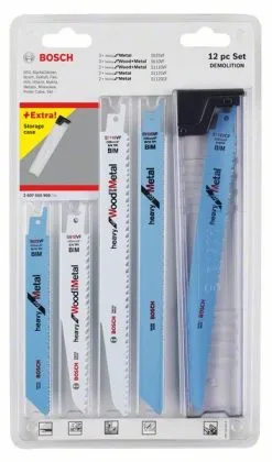 Set Di Lame 12pz. Per Seghe Universali Demolition Bosch Demolition