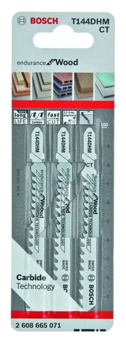 Set Di Lame Per Sega Per Legno 3 Pz. Bosch Endurance For Wood